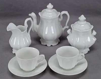 Buy Haviland Limoges Child's White Porcelain Staffordshire Shape Tea Set C.1845-1865 • 153.93£