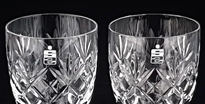 Buy Ss Logo Royal Doulton Georgian Pattern Crystal Sherry Glasses X 2  11 Cm • 14£