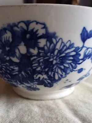 Buy Vintage Flow Blue Floral Pottery Bowl 6.5  Diam 3.5  High • 3£