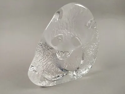 Buy Mats Jonasson Polar Bear Lead Crystal Glass Paperweight Signed • 15£