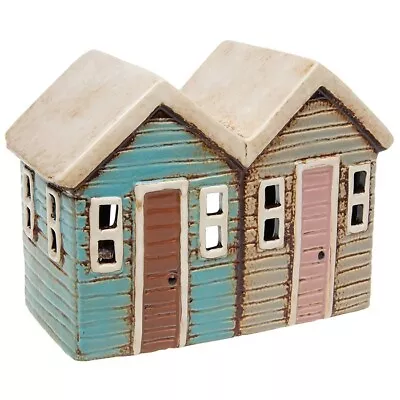 Buy Shudehill Village Pottery Beach Two Houses Tealight - 320013 • 22.99£
