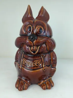 Buy P&K Rabbit Cookie Sweets Jar Biscuit Barrel Bunny Squirrel England Vintage  • 15£