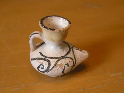 Buy Vintage Miniature Kreta Crete Minoan Greek Stressed Pottery Oil Lamp Slip Paintd • 33.30£
