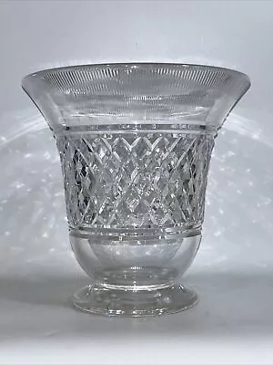 Buy Large Crystal Cut Glass Vase, 22cm Tall By 22.5cm Wide • 27.50£