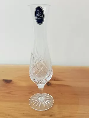 Buy Royal Doulton Crystal Vase 18cm Tall • 5.99£