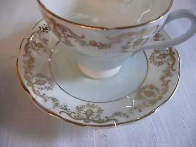 Buy Sutherland 2 X Cups And Saucers Pale Blue/White/Gold • 10£