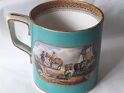 Buy 19th Century Staffordshire Pratt Ware Mug Decorated With Scenes On A  Background • 28£