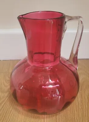 Buy Cranberry Glass Jug Very Good Condtion Around 200mm High • 18£