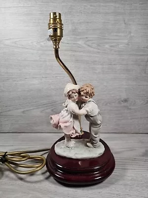 Buy Florence Italy Capodimonte Boy & Girl Children Figurative Table Lamp Armani 1982 • 43.99£