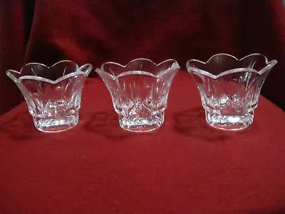 Buy Set Of 3 St George 24% Fine Lead Crystal Candle Holders 3  Tall • 14.23£