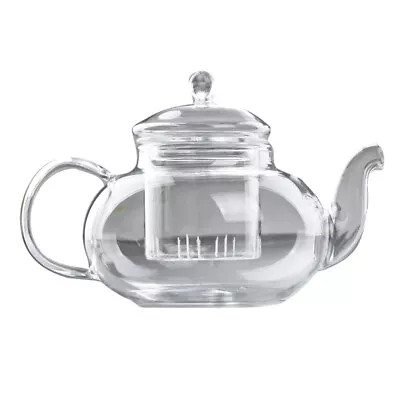 Buy 400ml Glass Teapot With Removable Infuser For Loose Leaf & Blooming Tea • 14.82£
