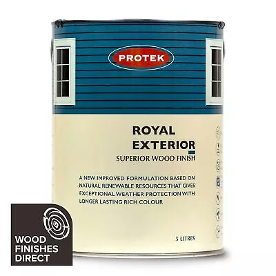 Buy Protek Royal Exterior Paint - 125ml,1L, 2.5L & 5L - Protective Wood Paint • 75.68£