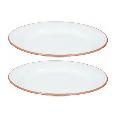Buy Jamie Oliver Get Inspired Set Of 2 Dinner Plates 28 Cm White Glazed Terracotta • 15.99£