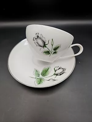 Buy Stonegate Germany Bavarian China Midnight Rose Tea Cup/Saucer • 18.21£