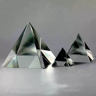 Buy Desk Ornament Glass Pyramid Optical Labs Equilateral Prisms Crystal • 11.39£