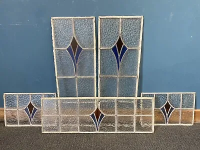 Buy Vintage Art Deco Stained Glass Window Panels • 150£