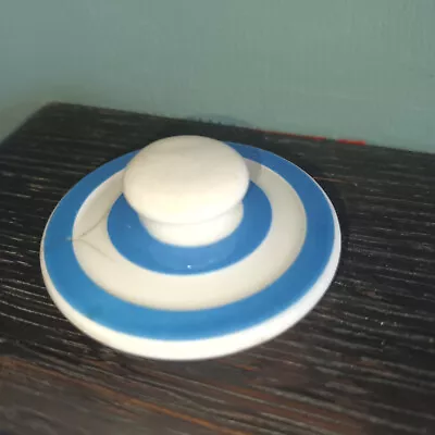 Buy T J GREEN CORNISHWARE BLUE AND WHITE LID ONLY 2    ( Crack) • 2.99£