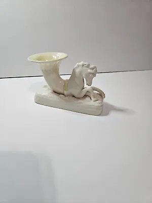 Buy Belleek Porcelain Sea Horse Cornucopia Spill Vase • 48.04£