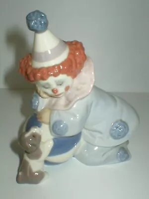 Buy Charming Lladro Figure Pierrot Clown With Puppy & Ball 5278 Figurine Boxed • 32£