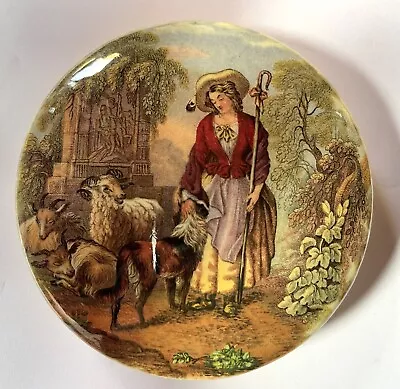Buy 'The Shepherdess' Pratt Ware Pot Lid 1860'sThe Shepherdess' Pratt Ware Pot Lid • 18£