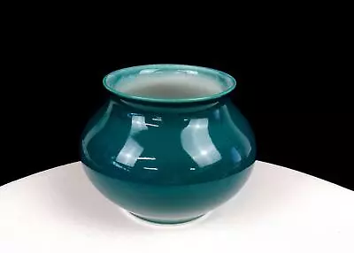 Buy Pacific Stoneware Bennett Welsh Hand Signed Pottery Turquoise 3 1/2  Vase 1960- • 108.41£