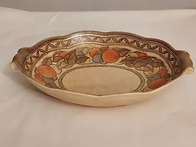 Buy Antique CROWN DUCAL Ware England FRUITS Charlotte Rhead 2 Handled SERVING BOWL • 47.32£