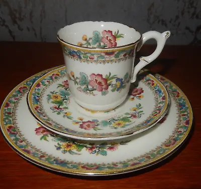 Buy Vintage Coalport & Foley Ming Rose Pattern Trio , Cup, Saucer  & Tea Plate • 7.90£