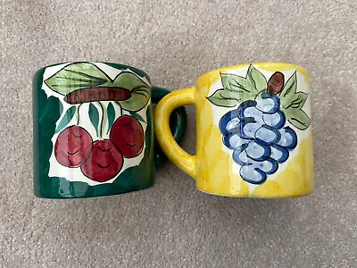Buy Eir Irish Pottery Mug Cup Irish Artisan Hand Painted Ireland Art Fruit Design X2 • 14.99£