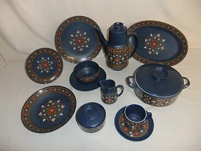 Buy C4 Pottery Winterling Bavaria - Blue Floral Hand Painted Vintage Tableware 8H5C • 7.94£
