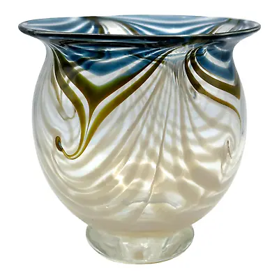 Buy VTG Nancy Freeman Studio HandBlown Art Glass Vase Signed 1979 WOW • 37.80£