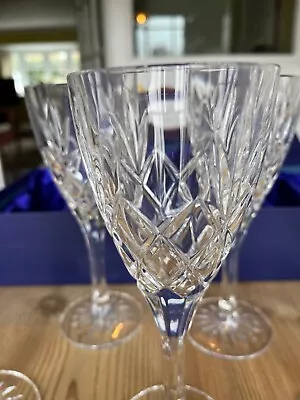 Buy Stunning Royal Doulton Cicant Crystal Glass Six Piece Wine Set - Vintage Heavy • 30£