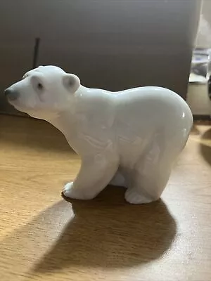 Buy Vintage Lladro Figurine Attentive Polar Bear Glossy Porcelain Spain 5  • 32.25£