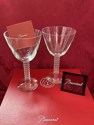Buy NIB FLAWLESS Stunning BACCARAT France 2 Glass LALANDE Crystal WINE WATER Goblets • 458.44£