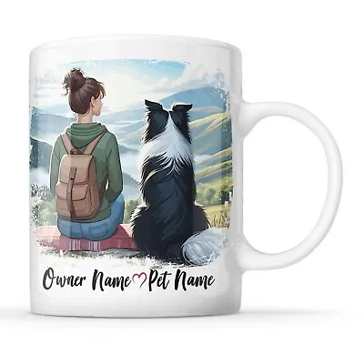 Buy Border Collie With Female Owner - Your Names - Cute, Personalised Mug • 10.99£
