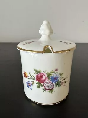 Buy Vintage Minton Marlow Pot Lidded Bone China Floral Gilded White • 7.50£
