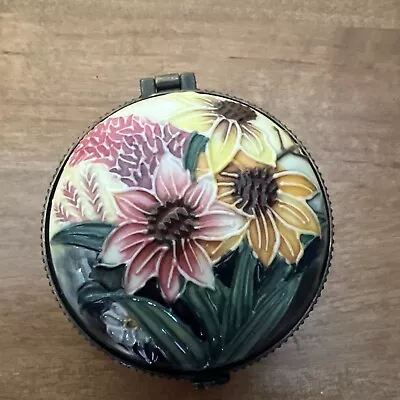 Buy Vintage Old Tupton Ware Ceramic Trinket Box Hand Painted Flower Design • 15£