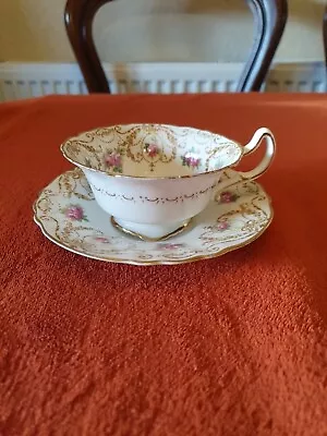 Buy Royal Doulton Roses And Gold Laced Cup And Saucer • 10£