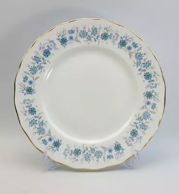 Buy Colclough Braganza 27cm Dinner Plate - 6 Available - Bone China Blue Vintage • 8£