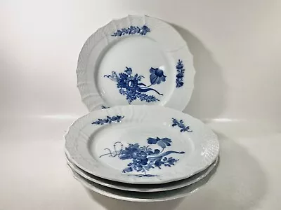 Buy 4x Royal Copenhagen Blue Flowers Curved 1623 Luncheon Lunch Plates 22 Cm • 113.31£