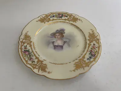Buy Antique French Sevres Porcelain Signed Plate W Helene / Helena Fourment Portrait • 307.51£