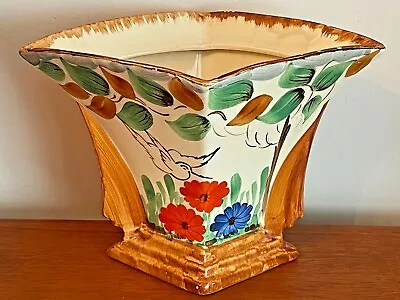 Buy Wade Heath Art Deco Vase With Fins, Hand-painted Floral Decoration, C1934 • 22.50£