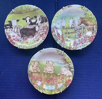 Buy Fenton Bone China Ann Blockley Mini Collector Plates X 3 • 15£