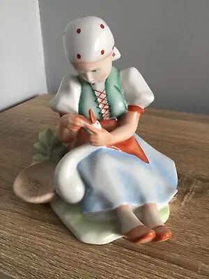 Buy Zsolnay Pecs Hungary Figurine Girl With Goose • 55£