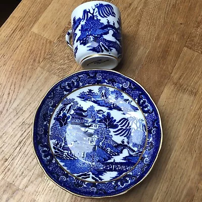 Buy Antique Victorian Grainger Worcester Blue Willow Pattern Dish Bowl TeaCup Saucer • 5£