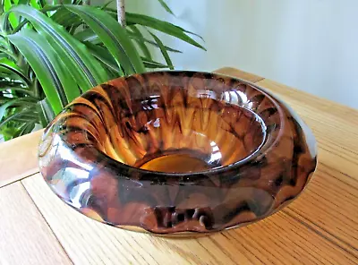 Buy Art Deco George Davidson Amber Cloud Glass Posy Vase Flower Fruit Bowl 1930s VGC • 19.99£