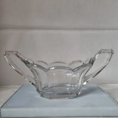 Buy DAVIDSONS CHIPPENDALE Glass Sugar Bowl Vase Basket 1930s Art Deco Clear Glass • 9.95£