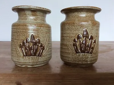 Buy TWO X Small Pottery Vases - Mushroom Pottery, Sutton, Hull - 9.5cm In Height • 15£