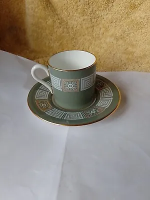 Buy Wedgewood Asia Sage Green/Gold Coffee Cup And Saucer .Used,VGC. • 9.99£