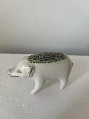 Buy Vintage Miniature China Pig Bournemouth War Memorial  • 9.99£