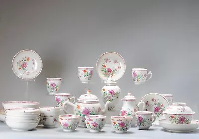 Buy 33 Pieces Antique 18th C Chinese Porcelain Tea Serving Set Teapot Fencai Fami... • 3,432.58£